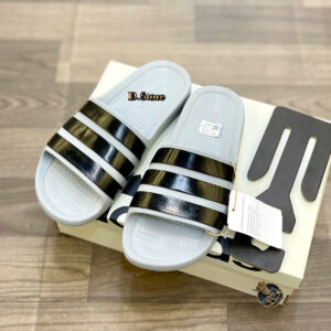 Adilette Flow - Ghi sọc đen