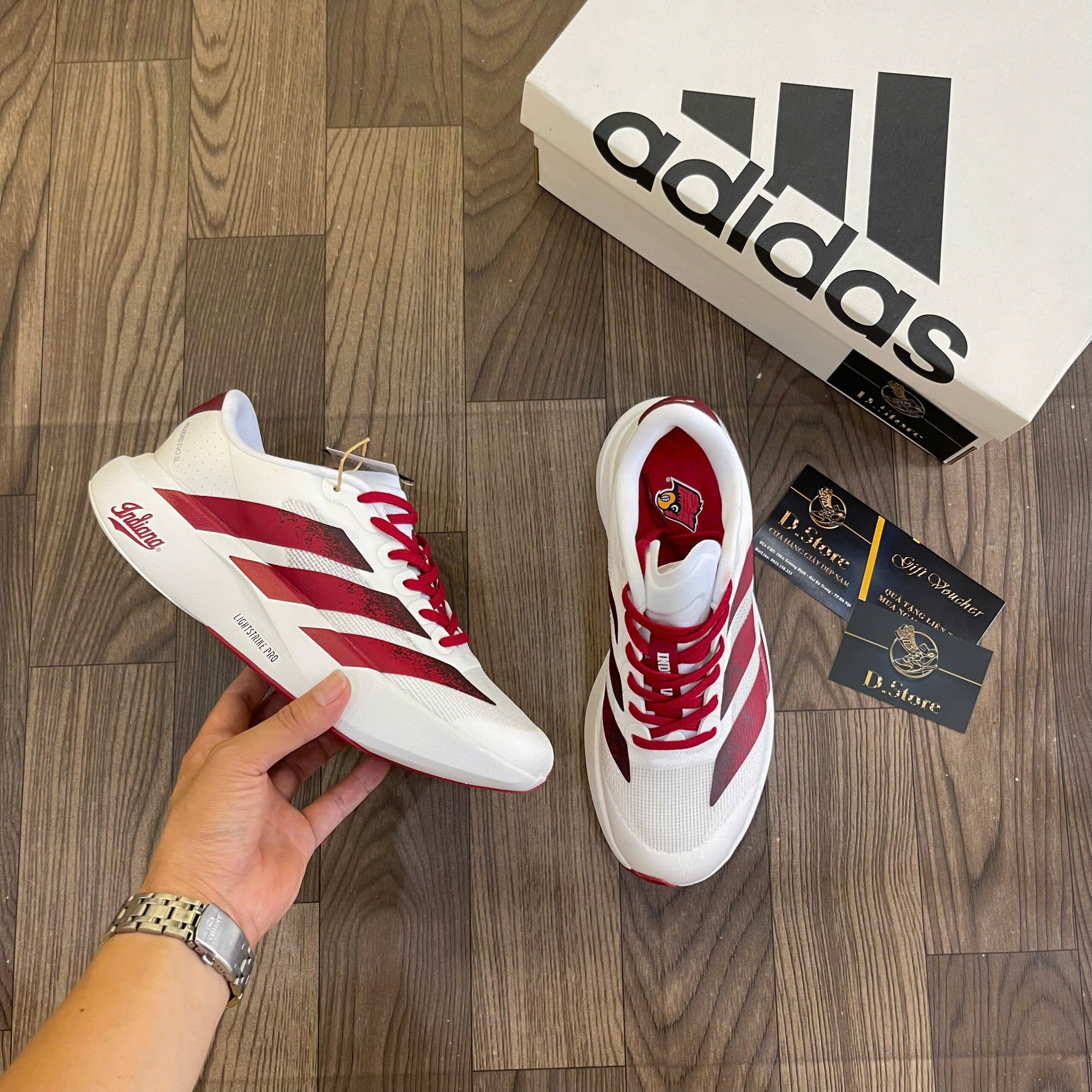 Adizero EVO SL – Trắng sọc đỏ