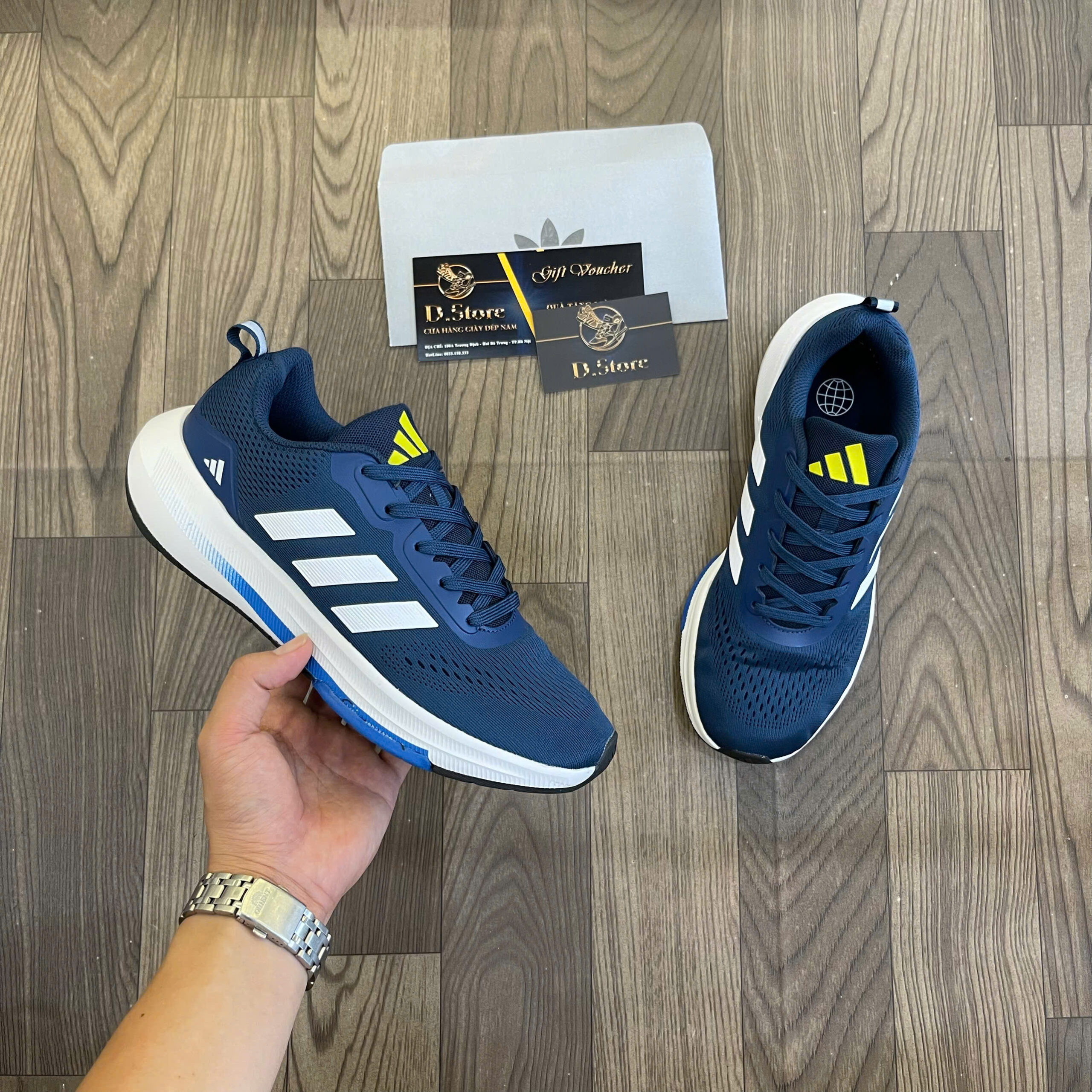 EQ_RUN - Xanh navy sọc trắng